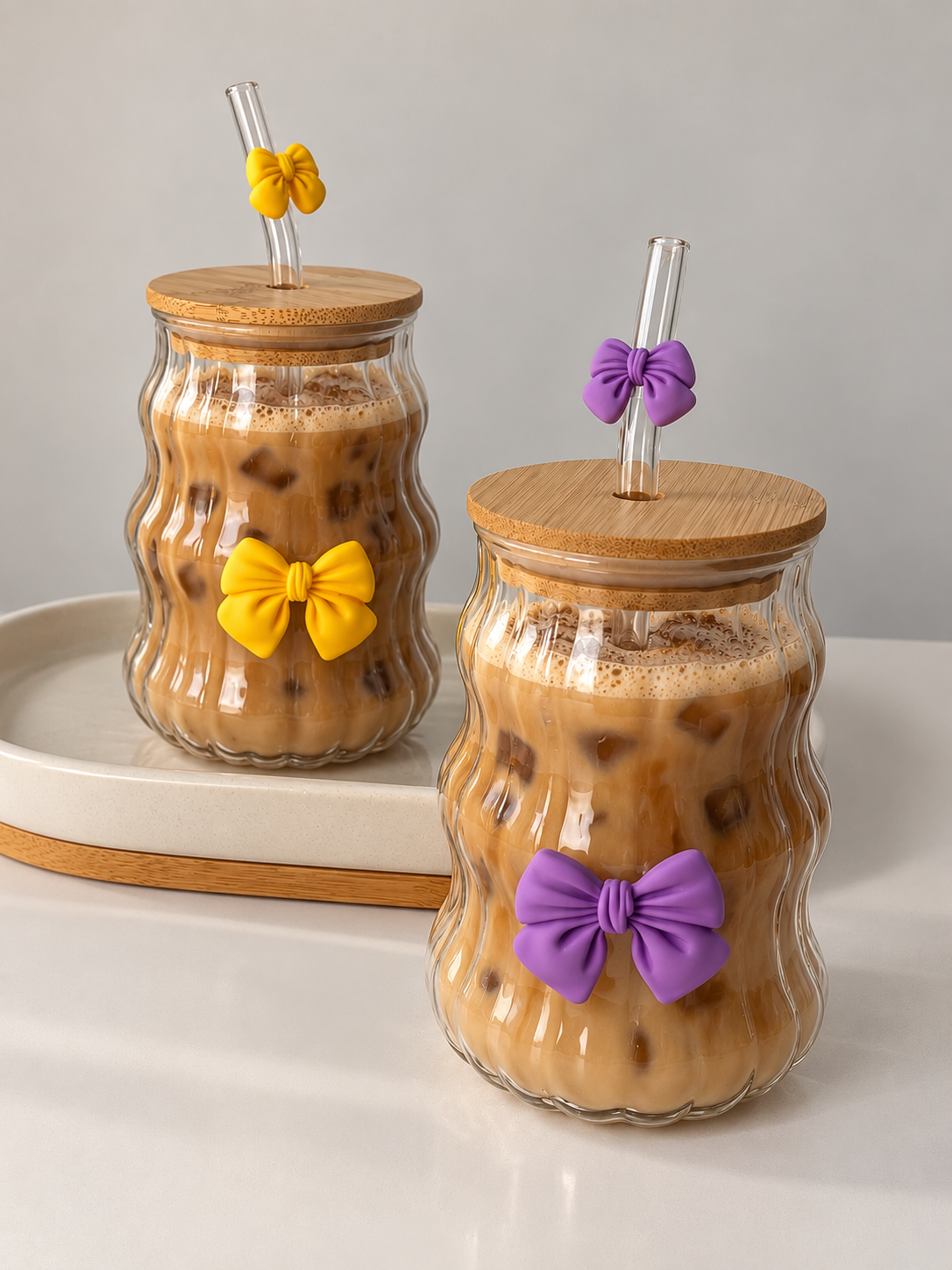 Vaso con Sorbito y Moño