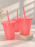 Vasos con Tapa y Sorbito