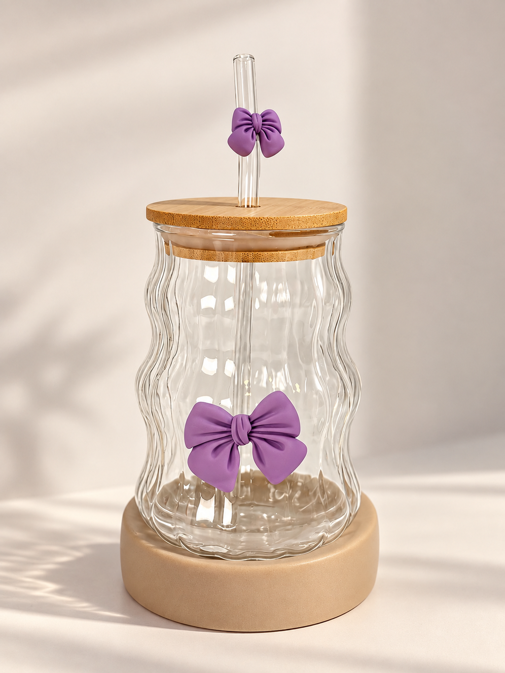 Vaso con Sorbito y Moño