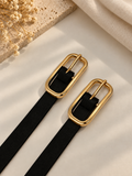 Cinto Negro Hebilla Rectangular